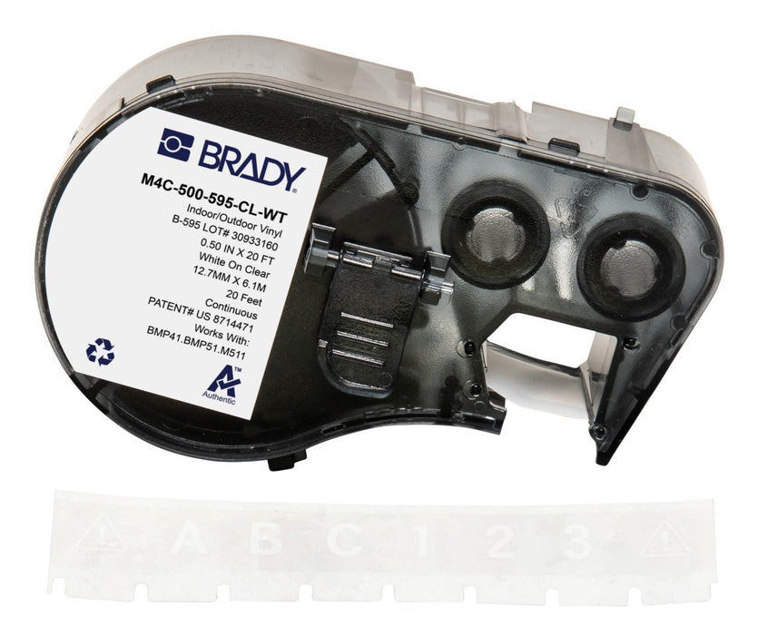EAN 888434592496 - Brady M4C-500-595-CL-WT etiqueta de impresora Translúcido, Blanco Etiqueta para impresora autoadhesiva imagen 1