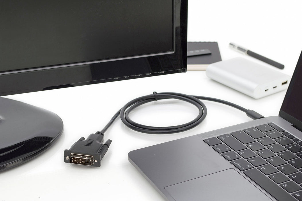 EAN 4016032451358 - Digitus AK-300332-020-S adaptador de cable de vídeo 2 m USB Tipo C DVI-D Negro imagen 4