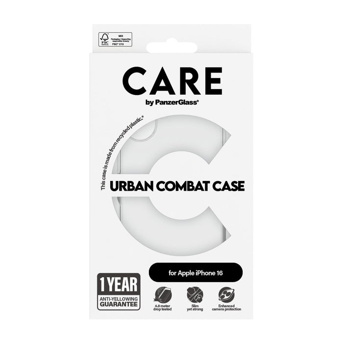 EAN 5715685004193 - PanzerGlass CARE™ by ® Urban Combat Case Transparent iPhone 16 funda para teléfono móvil Transparente imagen 3