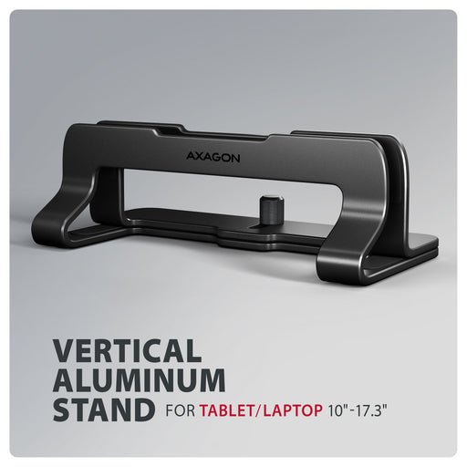 EAN 8595247909282 - Axagon STND-VB Vertikaler Laptop-Ständer, einstellbare Breite, Aluminium Soporte para ordenador portátil  imagen 2