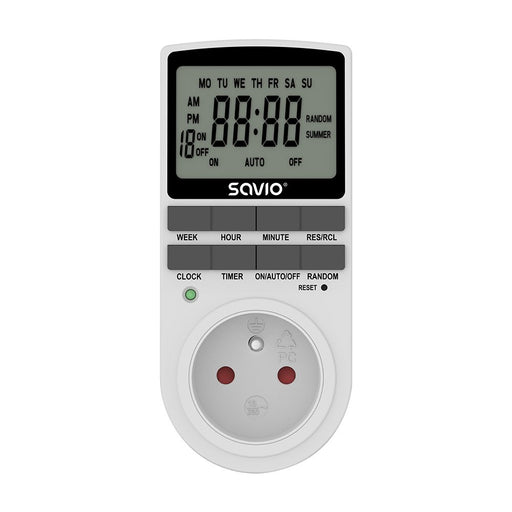 EAN 5901986048213 - Savio AE-03 contador eléctrico Blanco Programador eléctrico diario/semanal imagen 1