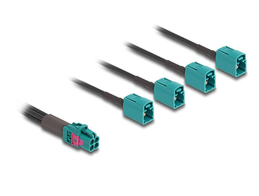 EAN 4043619901180 - DeLOCK 90118 cable coaxial 1 m Negro, Azul imagen 2