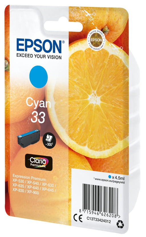 EAN 8715946626215 - Epson Oranges C13T33424022 cartucho de tinta 1 pieza(s) Original Cian imagen 1