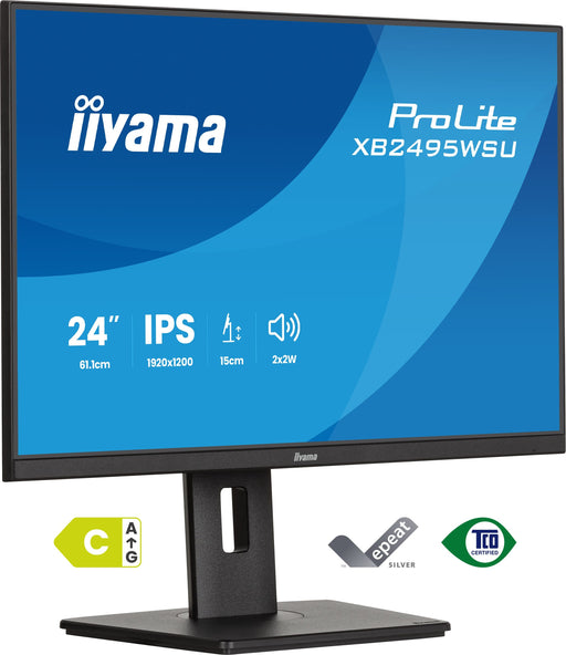 EAN 4948570127641 - iiyama ProLite XB2495WSU-B1 pantalla para PC 61,2 cm (24.1") 1920 x 1200 Pixeles Negro imagen 1