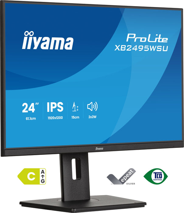 EAN 4948570127641 - iiyama ProLite XB2495WSU-B1 pantalla para PC 61,2 cm (24.1") 1920 x 1200 Pixeles WUXGA LCD Negro imagen 1