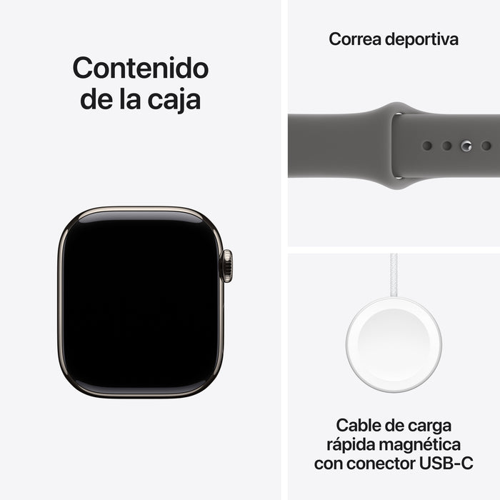 EAN 0195950470963 - Apple Watch Series 11 OLED 42 mm Digital 374 x 446 Pixeles Pantalla táctil 5G Titanio Wifi GPS (satélite) imagen 8