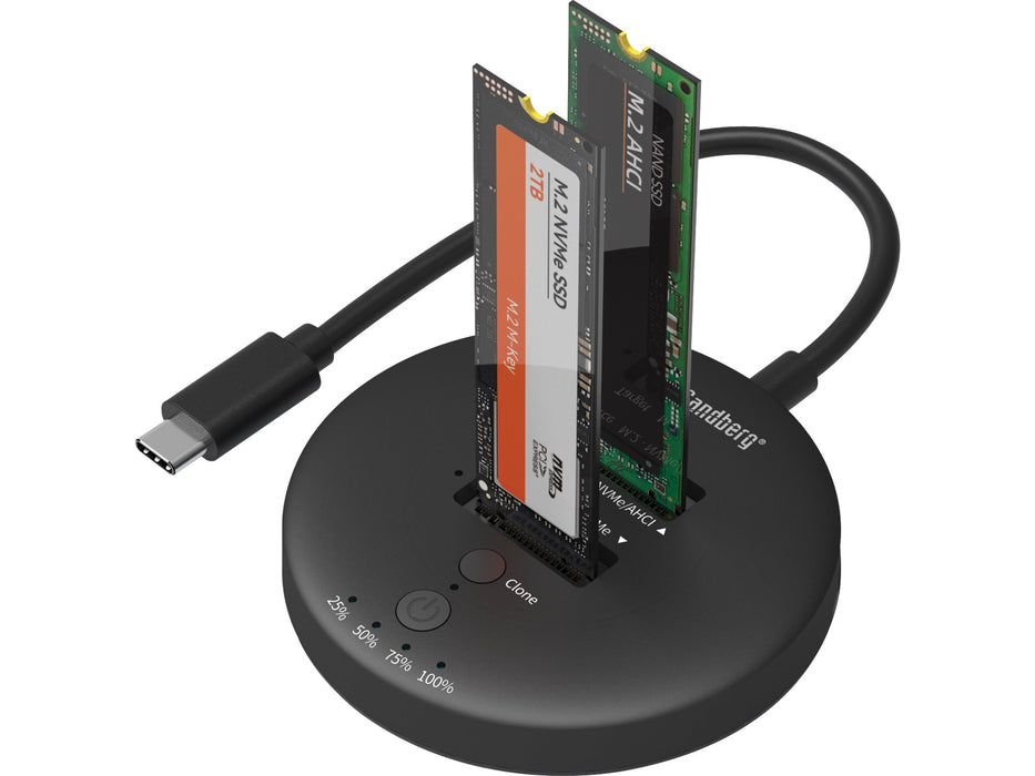 EAN 5705730136726 - Sandberg 136-72 base de conexión para disco duro USB 3.2 Gen 2 (3.1 Gen 1) Type-C Negro imagen 2
