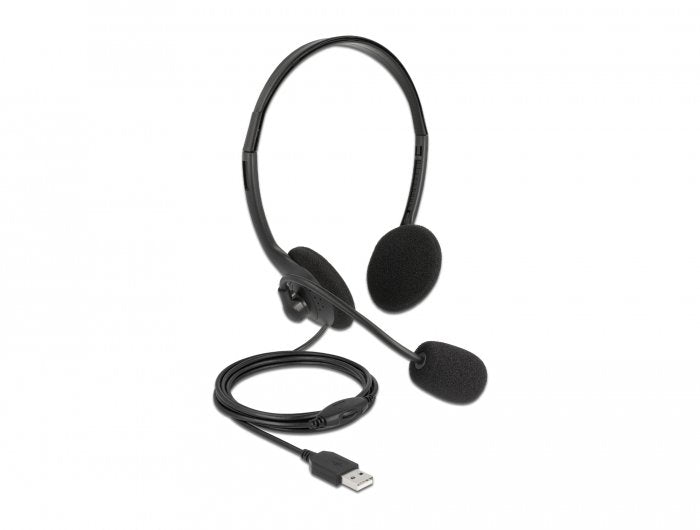 EAN 4043619271788 - DeLOCK 27178 auricular y casco Alámbrico Diadema Oficina/Centro de llamadas USB tipo A Negro imagen 1