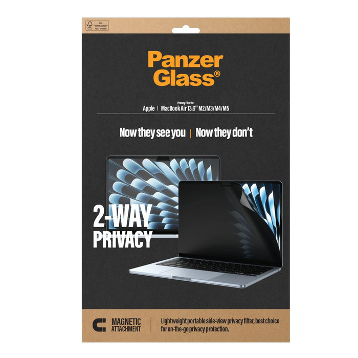 EAN 5715685043222 - PanzerGlass ® Magnetic 2-Way Privacy Film Screen Protector MacBook Air 13.6" M5 | M4 | M3 | M2 Protector  imagen 3