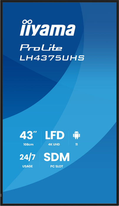 EAN 4948570125234 - iiyama LH4375UHS-B2AG pantalla de señalización Pantalla plana para señalización digital 108 cm (42.5") LC imagen 3