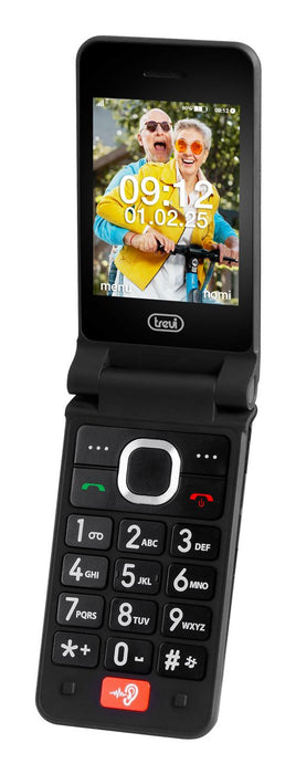 EAN 8011000042435 - Trevi FLEX PLUS 95 4G 7,11 cm (2.8") 210 g Negro Teléfono para personas mayores imagen 1