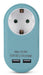 EAN 5999097985404 - Entac EPAG-1EE-2USB-B adaptador de enchufe eléctrico Tipo F Azul imagen 3