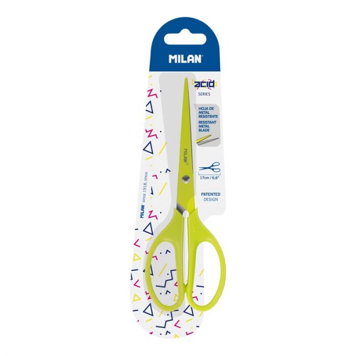 EAN 8411574085164 - Milan BWM10425Y tijera de escritorio y manualidades Tijeras de oficina Corte recto Amarillo imagen 1