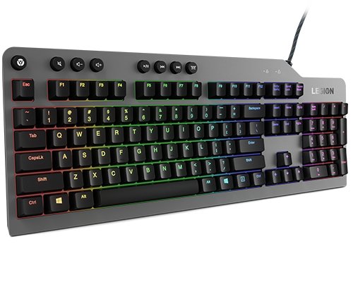 EAN 193268293847 - Lenovo Legion K500 teclado Juego USB QWERTY Inglés de EE. UU. Negro, Gris imagen 3