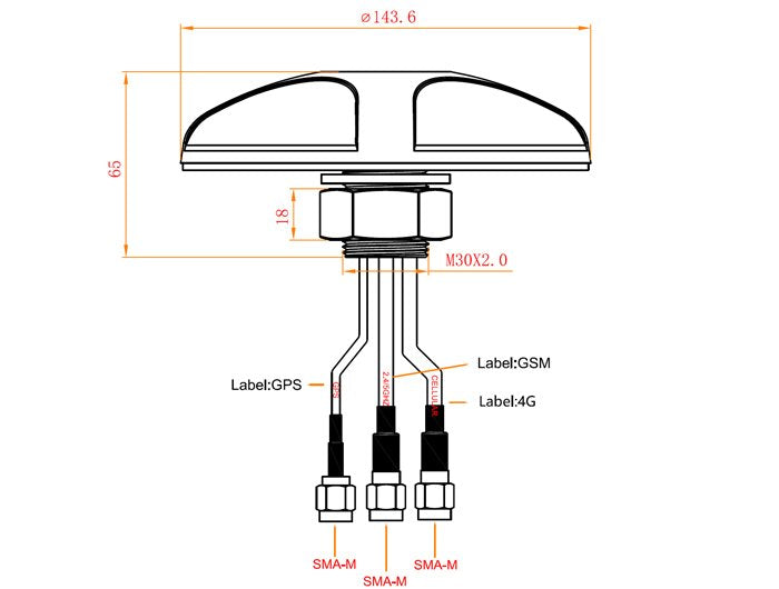 EAN 4043619124558 - DeLOCK 12455 antena para red Antena omnidireccional SMA imagen 4