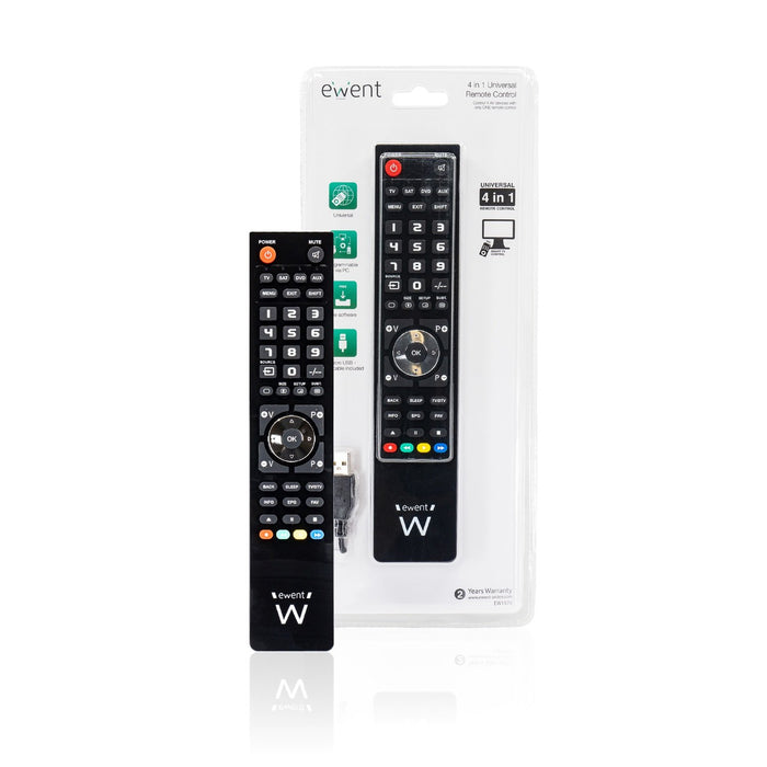 EAN 8054392614330 - Ewent EW1570 mando a distancia DTT, DVD/Blu-ray, Proyector, SAT, STB, Altavoz para barra de sonido, TV, U imagen 6