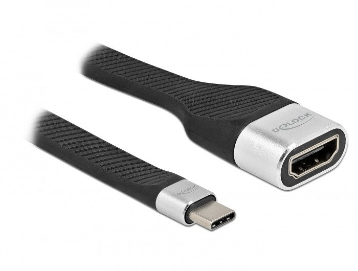 EAN 4043619869336 - DeLOCK 86933 adaptador de cable de vídeo 0,14 m USB Tipo C HDMI tipo A (Estándar) Negro, Plata imagen 2