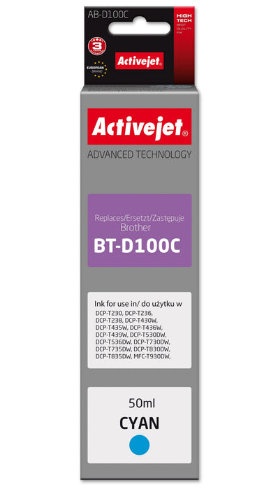 EAN 5901443392378 - Activejet AB-D100C cartucho de tinta 1 pieza(s) Compatible Alto rendimiento (XL) Cian imagen 1