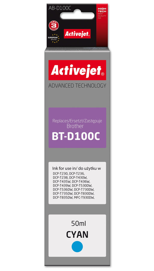 EAN 5901443392378 - Activejet AB-D100C cartucho de tinta 1 pieza(s) Compatible Alto rendimiento (XL) Cian imagen 1
