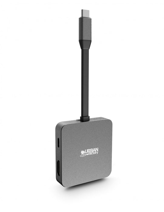 EAN 3760170857930 - Urban Factory HUBEE LIGHT USB 3.2 Gen 1 (3.1 Gen 1) Type-C Gris imagen 3