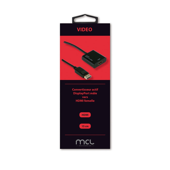 EAN 3700224749071 - MCL CG-291CAZ adaptador de cable de vídeo 0,15 m DisplayPort HDMI tipo A (Estándar) Negro imagen 2