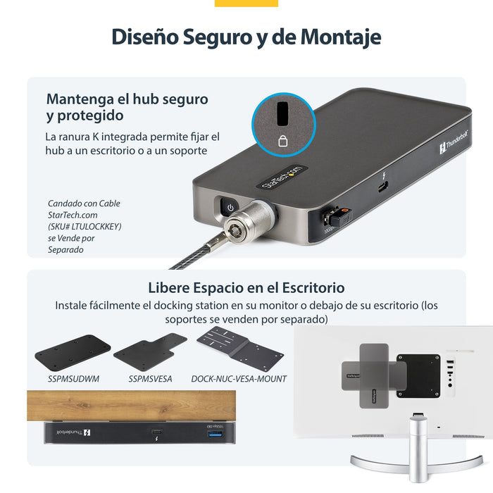 EAN 0065030925709 - StarTech.com 303UE-TB5-HUB hub de interfaz Thunderbolt 5 80 Mbit/s Gris imagen 11
