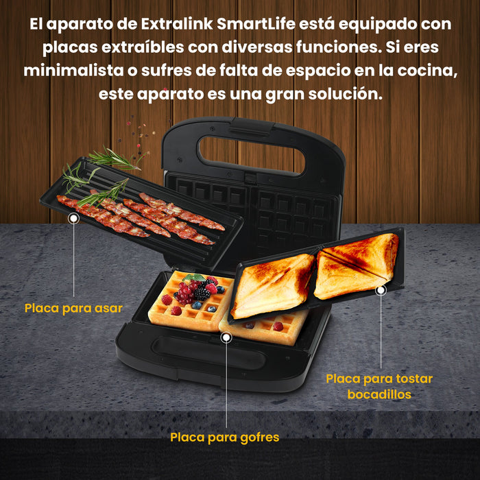 EAN 5905090336891 - Extralink SMART LIFE GRILL SANDWICH & WAFFLE MAKER SJ-37A sandwichera imagen 16