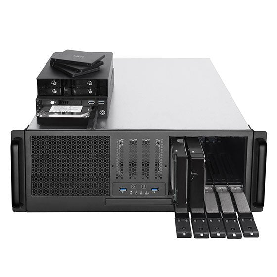 EAN 4710007229972 - Silverstone RM41-H08 Estante Negro imagen 15