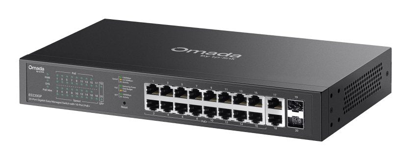 EAN 1210002609746 - OMADA ES220GP switch Gestionado Gigabit Ethernet (10/100/1000) Energía sobre Ethernet (PoE) Negro imagen 3