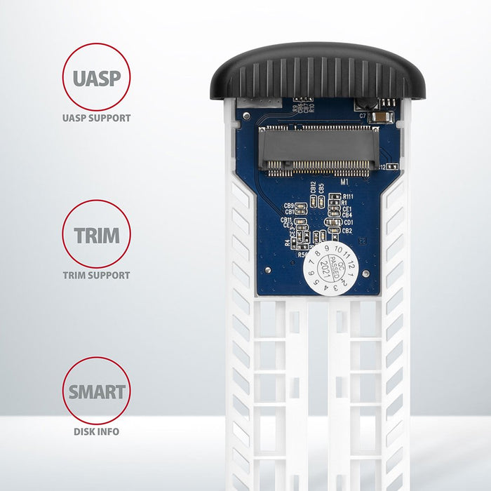 EAN 8595247906489 - Axagon EEM2-SA caja para disco duro externo Caja externa para unidad de estado sólido (SSD) Gris M.2 imagen 8