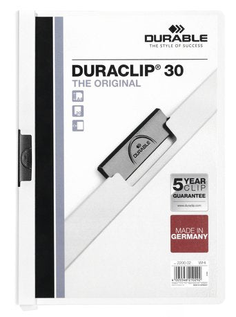 EAN 4005546210117 - Durable Duraclip 30 archivador PVC Transparente, Blanco imagen 1