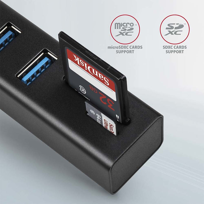 EAN 8595247905581 - Axagon HMA-CR3A base para portátil y replicador de puertos Alámbrico USB 3.2 Gen 1 (3.1 Gen 1) Type-A Neg imagen 3