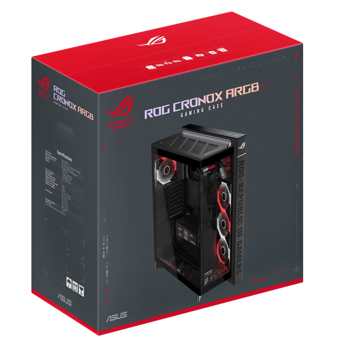 EAN 4711636437189 - ASUS ROG CRONOX GR801 CURVE TG ARGB BLACK Midi Tower Negro imagen 22