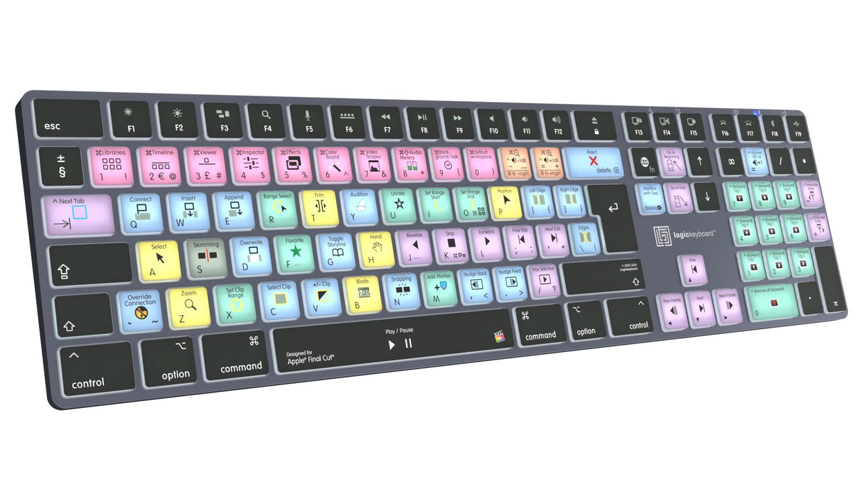 EAN 5707795022389 - Logickeyboard LKB-FCPX10-TM teclado Oficina Bluetooth QWERTY Francés Gris, Titanio imagen 3