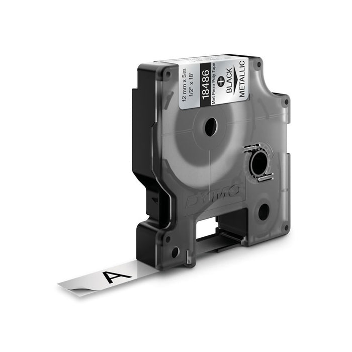 EAN 0071701184863 - DYMO 18486 cinta para impresora de etiquetas Negro sobre metálico imagen 4