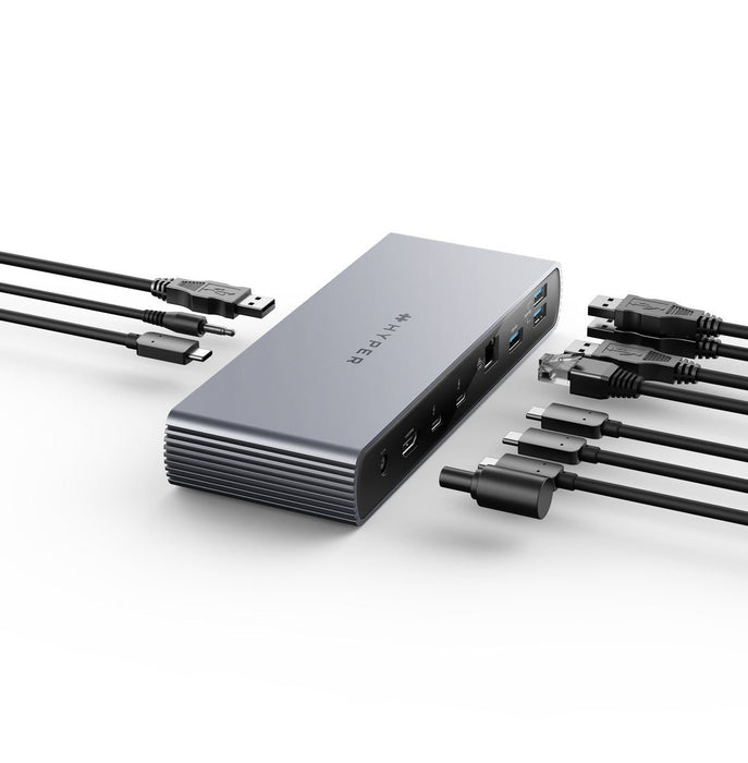 EAN 6941921148638 - Targus HDTB4D-EUZ base para portátil y replicador de puertos Thunderbolt 4 Gris imagen 2