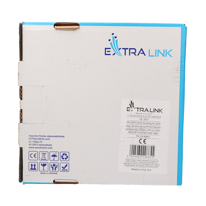 EAN 5904960296655 - Extralink CAT6A UTP (U/UTP) INDOOR TWISTED PAIR 100M cable de red imagen 7