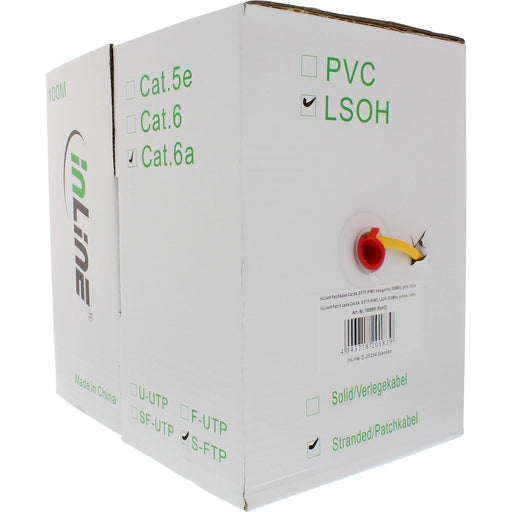EAN 4043718201839 - InLine 76899Y cable de red Amarillo 100 m Cat6a S/FTP (S-STP) imagen 2