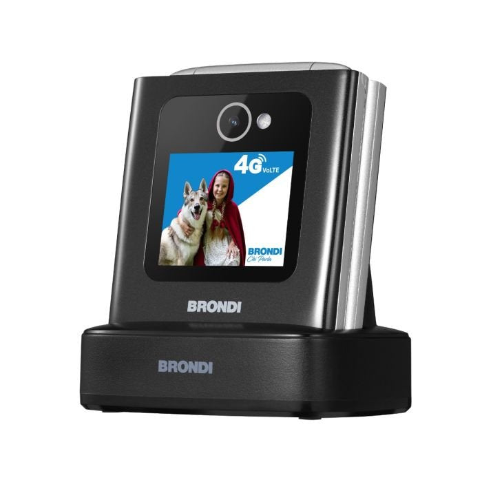 EAN 8015908820102 - Brondi AMICO TUO 4G 6,1 cm (2.4") Negro, Metálico Teléfono para personas mayores imagen 3