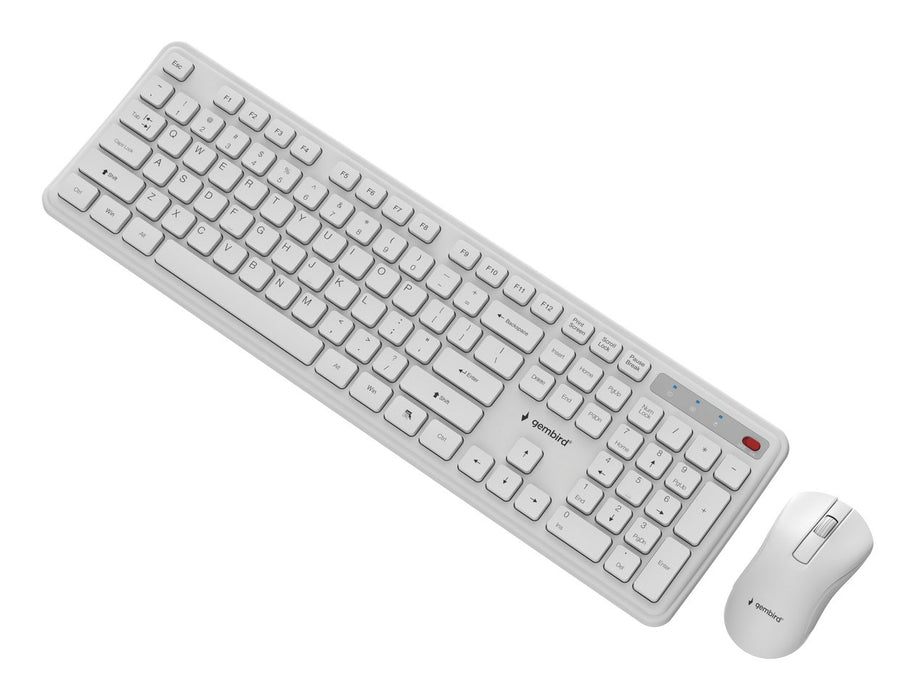 EAN 8716309137027 - Gembird KBS-WPS-01-W teclado Ratón incluido Oficina RF inalámbrico QWERTY Internacional de EE.UU. Blanco imagen 3
