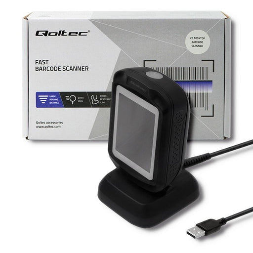 EAN 5901878508641 - Qoltec 50864 lector de código de barras Lector de códigos de barras fijo 1D/2D LED Negro imagen 2