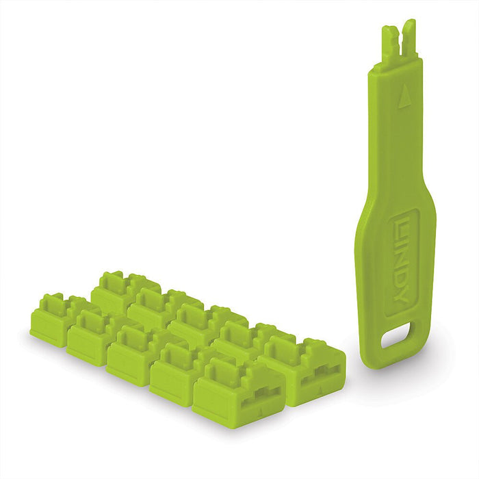 EAN 4002888478946 - Lindy 47894 bloqueador de puerto Bloqueador de puerto + clave RJ-45 Verde Acrilonitrilo butadieno estiren imagen 1