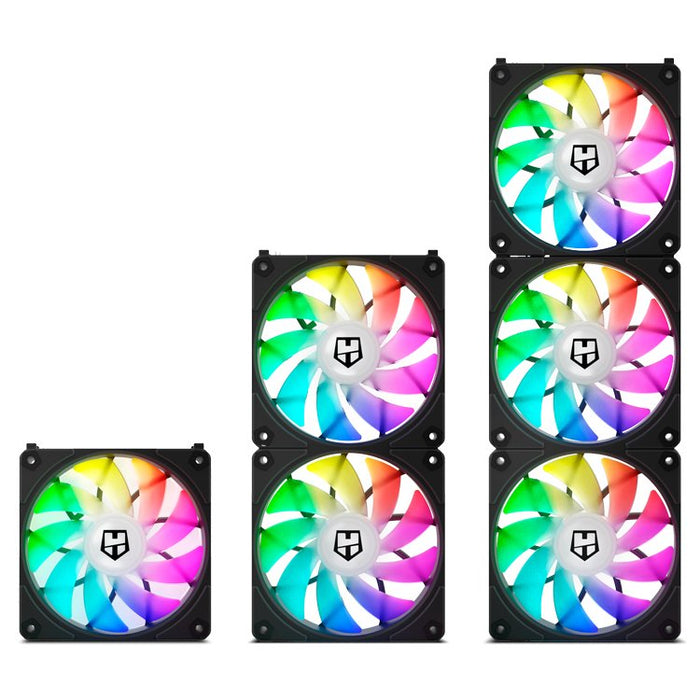 EAN 8436587973949 - NOX Hummer EASY LINK Carcasa del ordenador Refrigerador de aire 12 cm Negro 3 pieza(s) imagen 6