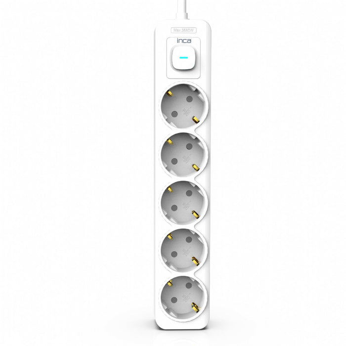 EAN 8681949014161 - Inca IPW-44GB limitador de tensión Blanco 5 salidas AC 230 V 1,5 m imagen 7