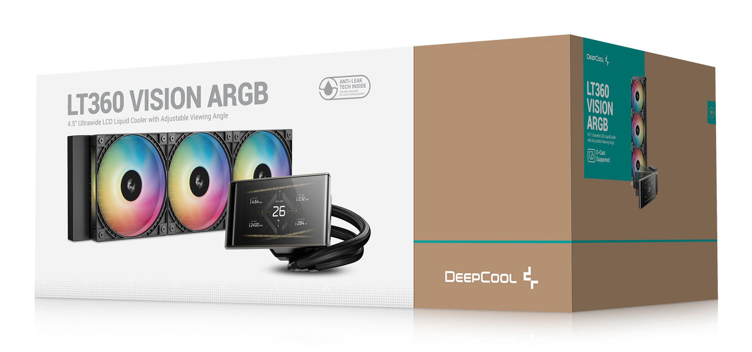 EAN 6933412730156 - DeepCool LT360 VISION ARGB Procesador Kit de refrigeración líquida 12 cm Negro 1 pieza(s) imagen 8
