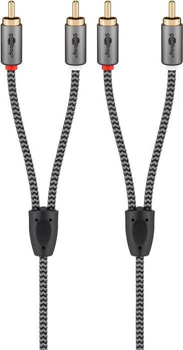 EAN 4040849652943 - Goobay 65294 cable de audio 3 m 2 x RCA Negro, Plata imagen 3