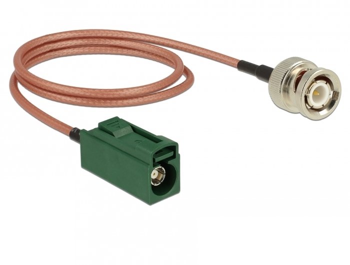EAN 4043619896813 - DeLOCK 89681 cable coaxial RG-316 0,5 m FAKRA E BNC Marrón, Verde imagen 1