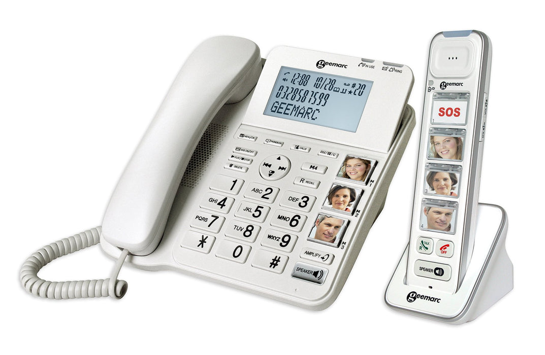 EAN 3521350020809 - Geemarc Telecom Combi-Photo 295 Teléfono DECT/analógico Identificador de llamadas Blanco imagen 1
