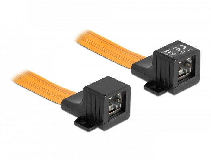 EAN 4043619870318 - DeLOCK 87031 cable de red Negro, Naranja 0,3 m imagen 2