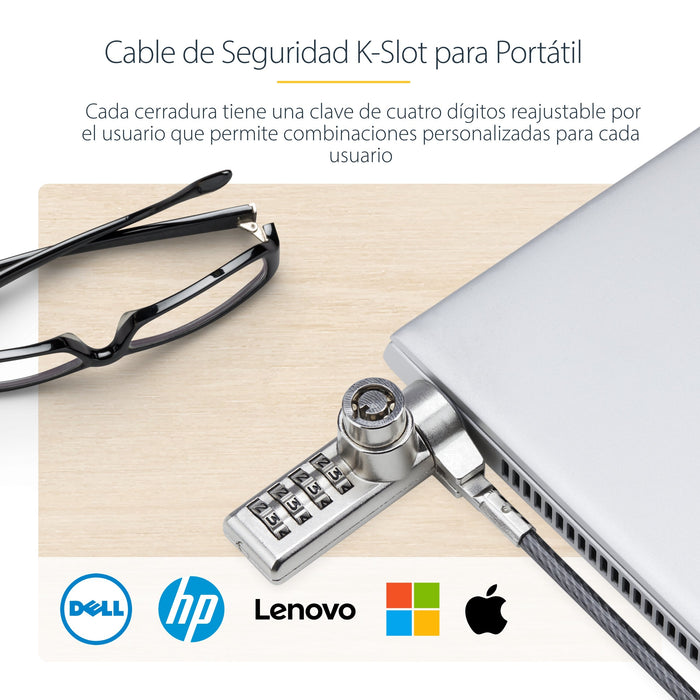 EAN 65030908443 - StarTech.com DUALKA10-LAPTOP-LOCK cable antirrobo Negro, Acero imagen 11